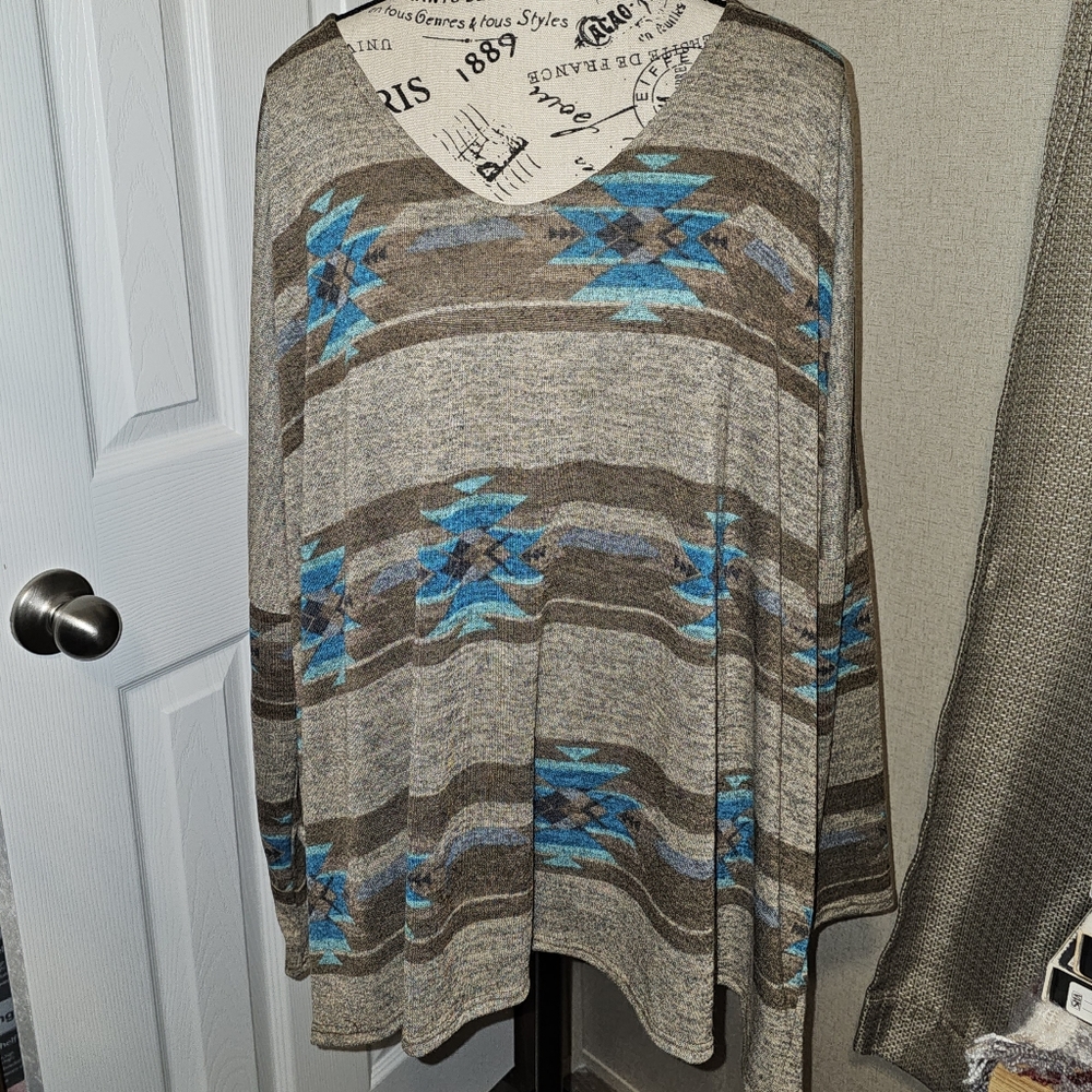 Aztec Flowing Multi color Blouse